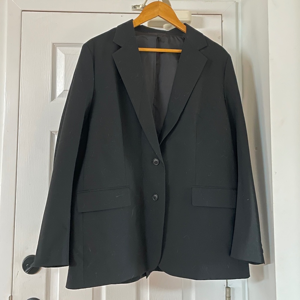 Uniqlo Oversized Tailored Blazer Jacket Relaxed Fit Size Large